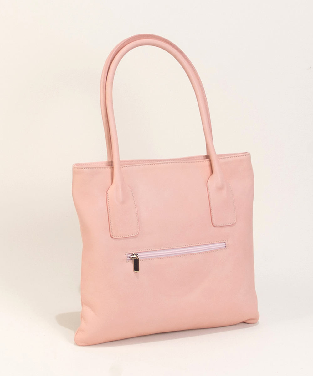 Light Pink Leather Handbags-Bag Fashionista