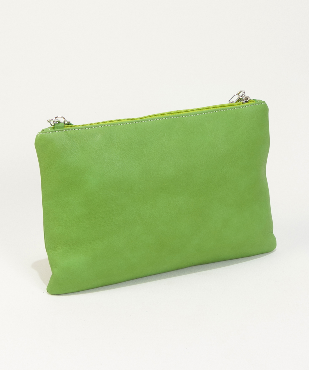 neon green clutch bag